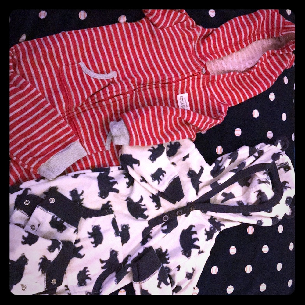 2 - 18 month size winter footless Onesies  ?